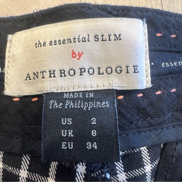 Anthropologie Gingham Plaid Essential Slim Size2 Academia Preppy Mean Girls Punk - Picture 3 of 14